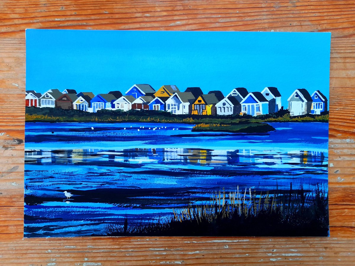 MattScarab's tweet photo. Beach huts on Mudeford Sandbank.

#watercolorpainting #watercolor #Watercolour #gouache #landscape https://t.co/ZGItTOUIKS