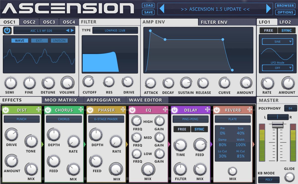 AscensionVst's tweet photo. Get 60% off Ascension Synthesizer [64-Bit VST2/ 3/ AU] at KVR Marketplace right now!

Hurry offer ends 1st April 2021.  Just $19.90!  Get your deal here: https://t.co/7shesX5j5F

#synthesizer #musicproduction #Cubase #AbletonLive #Flstudio #deal #discount https://t.co/IAphpXuapZ
