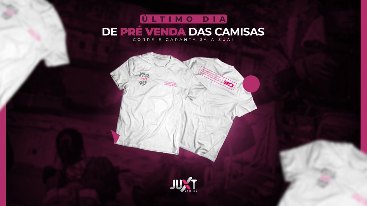 juxtgg's tweet photo. Aproveite o ÚLTIMO DIA para garantir seu manto da melhor collab de todos os tempos! 🤯
Corre e venha torcer uniformizado pelos #Juxtceiros com as camisas exclusivas e limitadas da JUXT x SSD @superstoredrop 🏃🏻♀️🏃🏻
LINK na BIO e garante a sua AGORA OU NUNCA!
#JuxtPlay #JuxtGG 🏆 https://t.co/jUulKvTMmQ