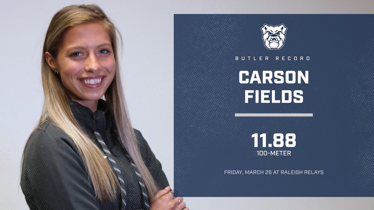butlerXCTF's tweet photo. 𝚁𝙴𝙲𝙾𝚁𝙳 𝙱𝙾𝙾𝙺 𝚄𝙿𝙳𝙰𝚃𝙴 

Carson Fields set a 🆕 𝐒𝐜𝐡𝐨𝐨𝐥 𝐑𝐞𝐜𝐨𝐫𝐝 in the women's 100-𝘮𝘦𝘵𝘦𝘳 with a time of 11.88 in yesterday's prelims at the #RaleighRelays. 

#ButlerWay | #FastDawgs https://t.co/IFGTj7HaN3