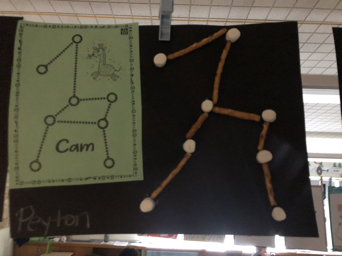 MrsGreco3's tweet photo. Constellation project following our lesson about astronomy! @EHElementary https://t.co/SkHHwlxbbc