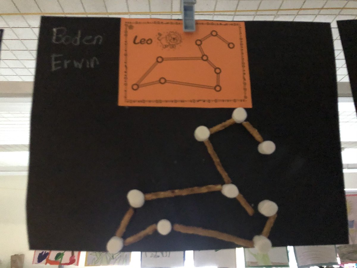 MrsGreco3's tweet photo. Constellation project following our lesson about astronomy! @EHElementary https://t.co/SkHHwlxbbc