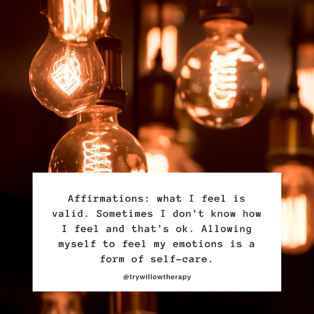 willowtherapy__'s tweet photo. Affirmation about feelings https://t.co/T64Bzds4tR