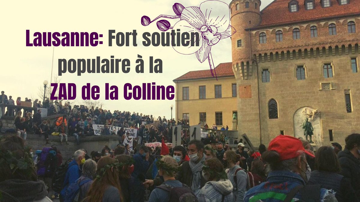 BREAKING: Des centaines de personnes convergent en ce moment à Lausanne en soutien à la <a href="/zadelacolline/">ZAD de la colline</a>  contre #LaFargeHolcim et l'expulsion que préparent la police et les autorités cantonales #OrchidéesvsBetonArmé

Soutenons-les zaddelacolline.info/donation.html