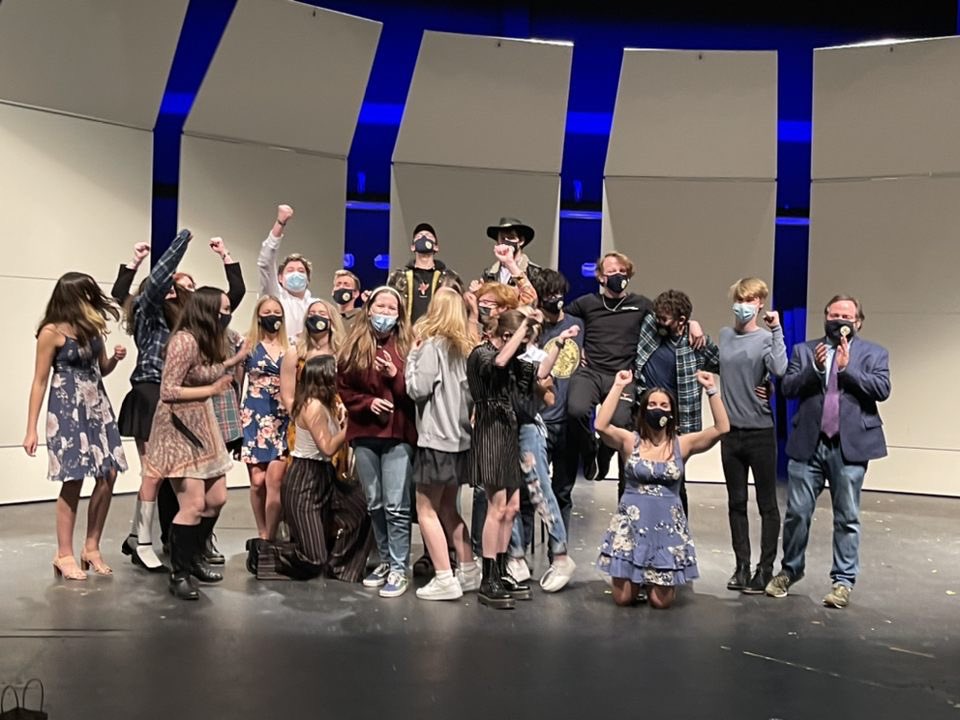 wellburnbridge's tweet photo. Rosencrantz and Guildenstern are dead ARE GOING TO REGIONALS!!! https://t.co/9LOGWxU2FG