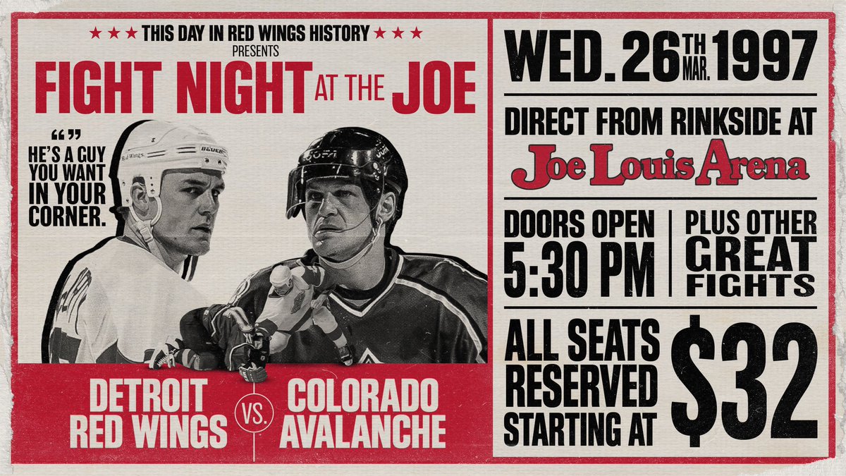 DetroitRedWings's tweet photo. Fight Night. #LGRW https://t.co/hBfKcsFI8X