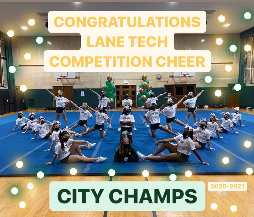 LT_Athletics's tweet photo. Lane Tech Varisty Cheer is this years City Champions!! Congratulations Girls!! #GoLaneGo https://t.co/8CG7RoZE2w