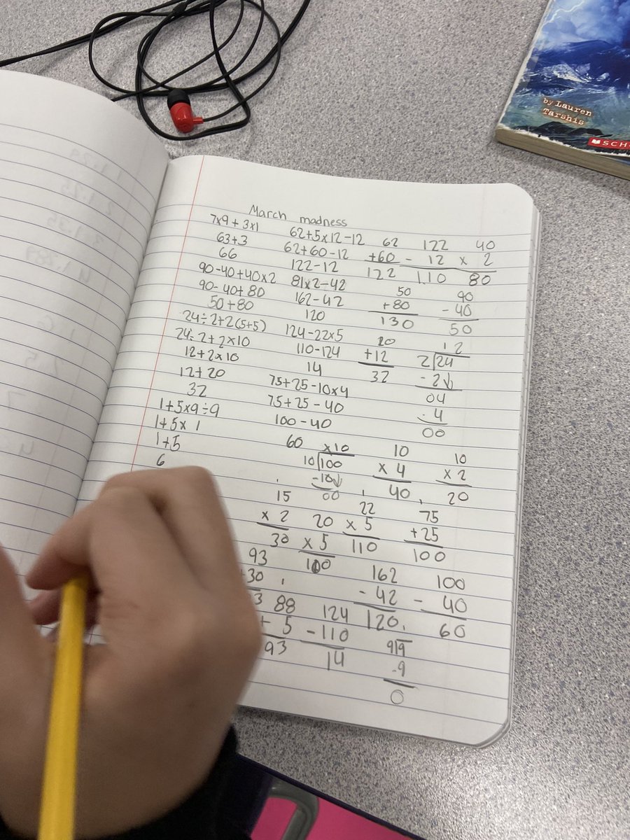 MrsBrownSWL's tweet photo. Last day before break we are learning about March Madness and completing our brackets using Order of Operations! So proud of our students showing their work! https://t.co/xJ0PtZXEN5