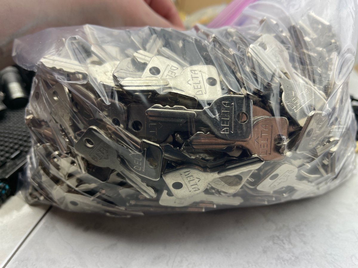 LegalLockPicker's tweet image. Who would target in an eBay ad who would be interested in 14 lbs of Delta keys ?