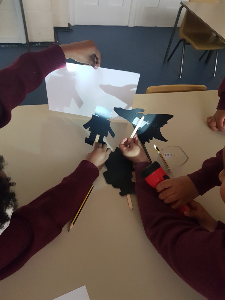 HillMeadYear3's tweet photo. Today Year 3 explored light and shadows. We made shadow puppets and found the best surfaces to perform different scenes from The Iron Man. https://t.co/2SYa7ERIpC
