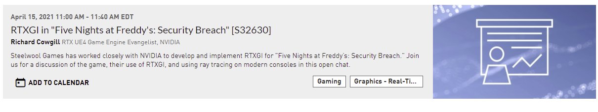 RTXGI in Five Nights at Freddy's: Security Breach