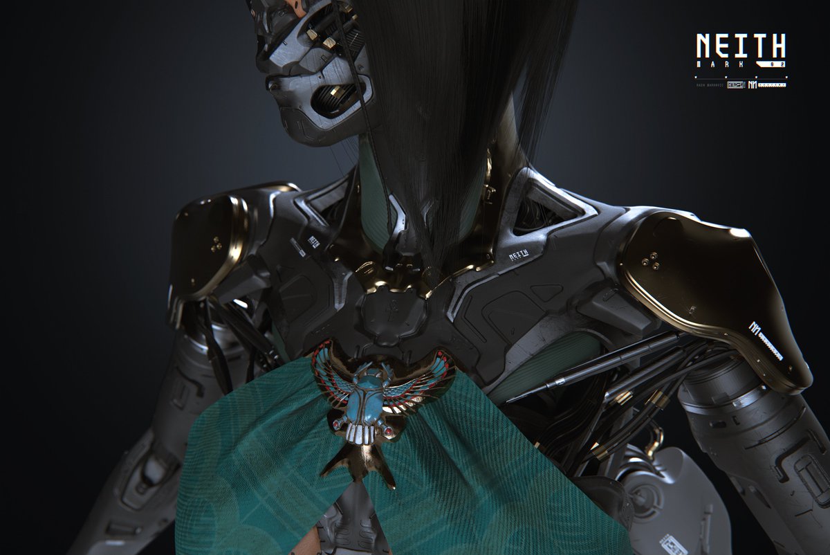 This is another personal project. I really enjoyed working on this one. She is egyptian battle cyborg named after goddess of war Neith. It was fun trying to combine cyberpunk style with egyptian theme and maybe a little bit hip hop clothing style.