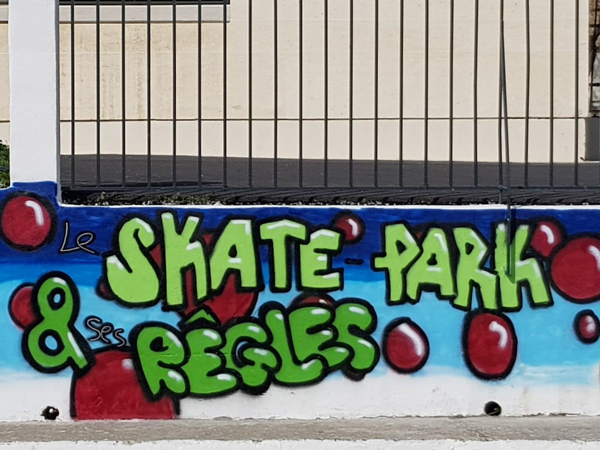 VilleCastries's tweet photo. Madame le maire a le plaisir d’offrir un bon cadeau à nos 6 jeunes Castriotes qui ont si joliment graffé le skate-park de #Castries à l’occasion du chantier loisir des vacances d’hiver organisé par le Centre Socioculturel Municipal. #JeunesArtistes https://t.co/zshDfuZNPl