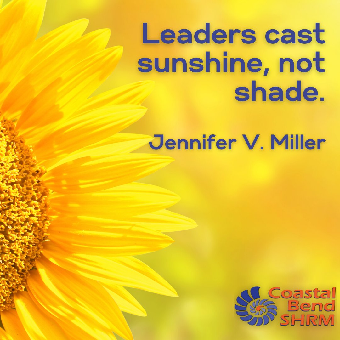 CB_SHRM's tweet photo. How do you "cast sunlight" on the people in your organization?
Learn more at https://t.co/s2mLmHgf7D
#CBSHRM #leadership https://t.co/3BbnM9nLkb