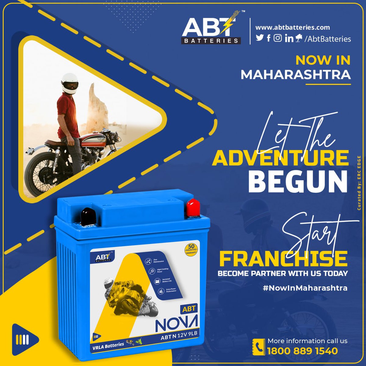 AbtBatteries's tweet photo. Let The Adventure Begun
Partner with Us | Start Franchise
.
.
.
Visit our website at
https://t.co/39MHAfgw4x
.
.
.
#JustforYou #Forallyouneeds #twowheelerbatteries #homelightingsystem #weighingscale #spraypump #smfbatteries #madeforyou #Empowermentofnationabtbatteries https://t.co/0k5RUG7Ym9