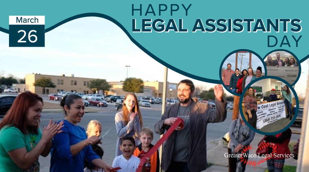 GreaterWacoLS's tweet photo. Happy Legal Assistants Day! We are grateful for our wonderful staff at Greater Waco Legal Services! https://t.co/DhKVKd5Nc1