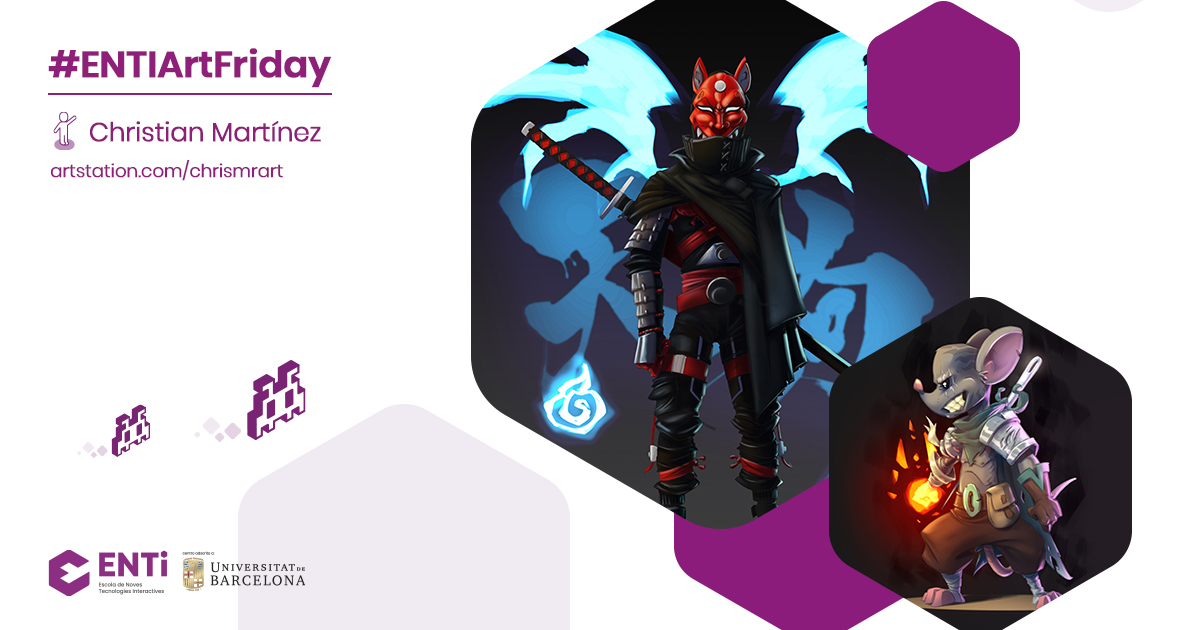 ENTI_BCN's tweet photo. Avui a l'#ENTIArtFriday tenim a @chrismrart, professor de Dibuix Digital i que té un fantàstic estil basat en el còmic. El seu Artstation és ple de referències a superherois, videojocs i cinema però aquí us mostrem dues creacions originals seves.
👉 https://t.co/XCvEZOcpbv https://t.co/jBonbmzDWg