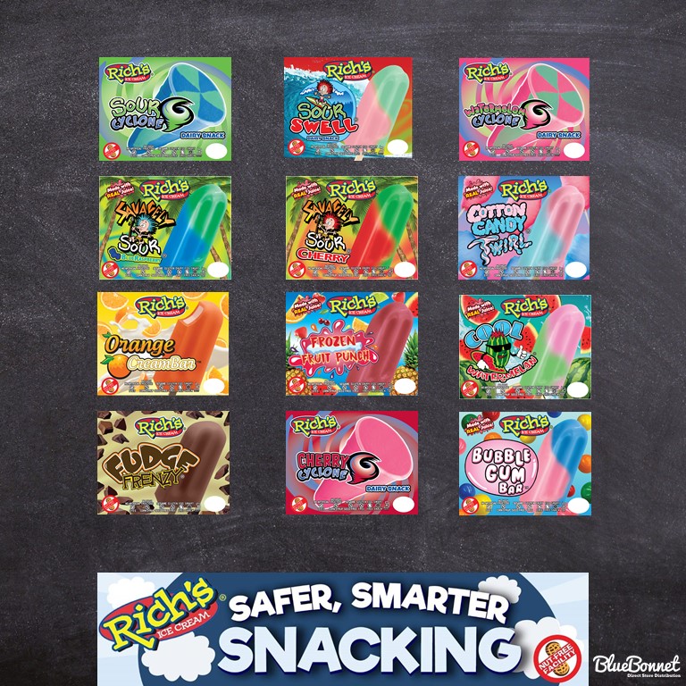 BlueBonnetDSD's tweet photo. SAFER, SMARTER SNACKING for schools!

- Rich's ALWAYS uses "Allergen Safe" labels on each packaging!

- Rich's is a PEANUT &amp; TREE NUT FREE facility!

- Rich's NEVER uses artificial dyes for color!

- Rich's NEVER uses high fructose corn syrup!

#bluebonnetdsd #richsicecream https://t.co/i5XauftmER