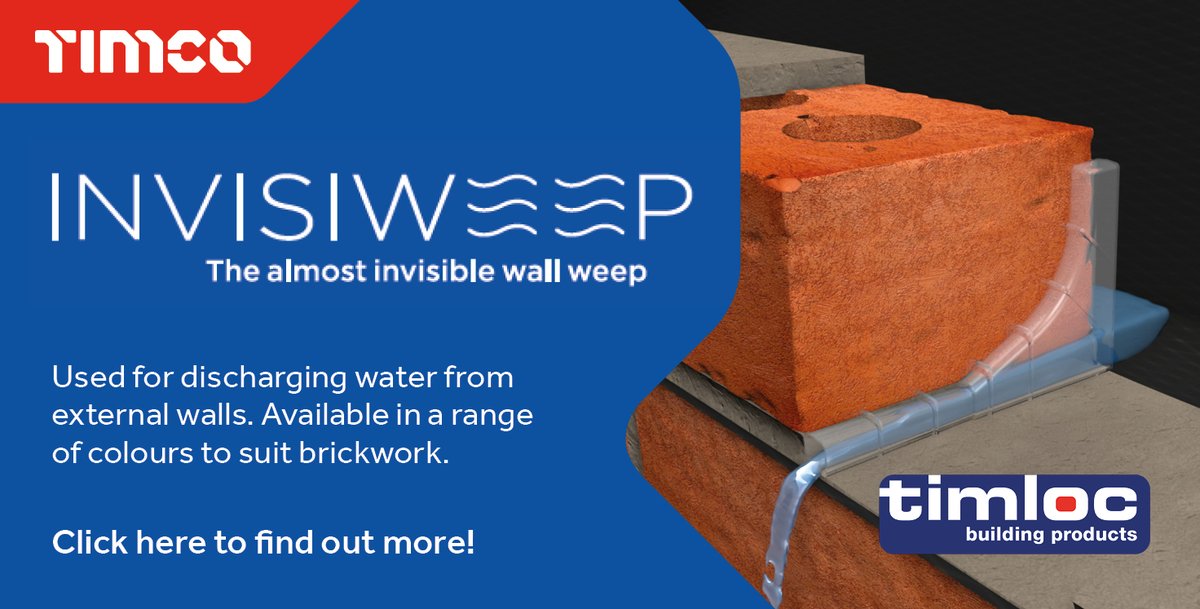 TIMco_tweets's tweet photo. TIMCO is proud to have launched over 500 new products in March;. One such product is the new wall weep from Timloc Building Products. Check out the Invisiweep product video on the TIMCO website: https://t.co/sVgT7RHbQb https://t.co/lm1cvmYt1p