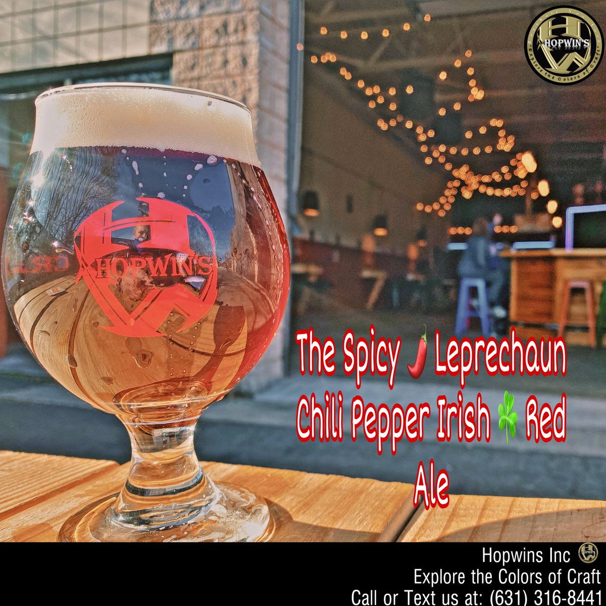 HopwinS's tweet photo. Try our “The Spicy Leprechaun“ Chili Pepper 🌶 Irish ☘️ Red Ale. Very limited quantities , so get it while it’s hot(literally) or ya might not get it at all. BINGO starts at 7:00 but we open at 4:00. See ya then!

 #Spicy  #spicybeer  #chili  #Chilipepper  #redale  #bingo  #brewe https://t.co/cV3zgClUTC