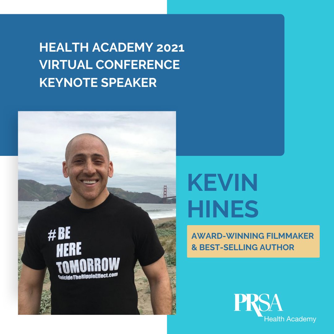 PRSAHealth's tweet photo. Listen and learn from @KevinHinesStory one of our Keynote Speakers at Health Academy 2021 Virtual Conference!
Register now! Here's the link. https://t.co/tyRjHiceWj
#PRSAHealth
#healthissues
#healthcommunicators https://t.co/BvrX8E0r8t