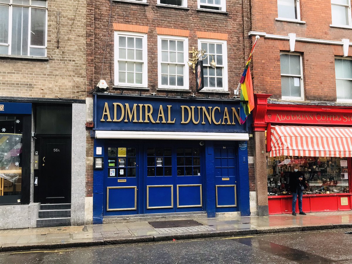 booksandwine76's tweet photo. PUB? 🏳️‍🌈 #AdmiralDuncan #HalfwayIIHeaven #Comptons #TheDukeOfWellington https://t.co/ZwArLh0Bs5