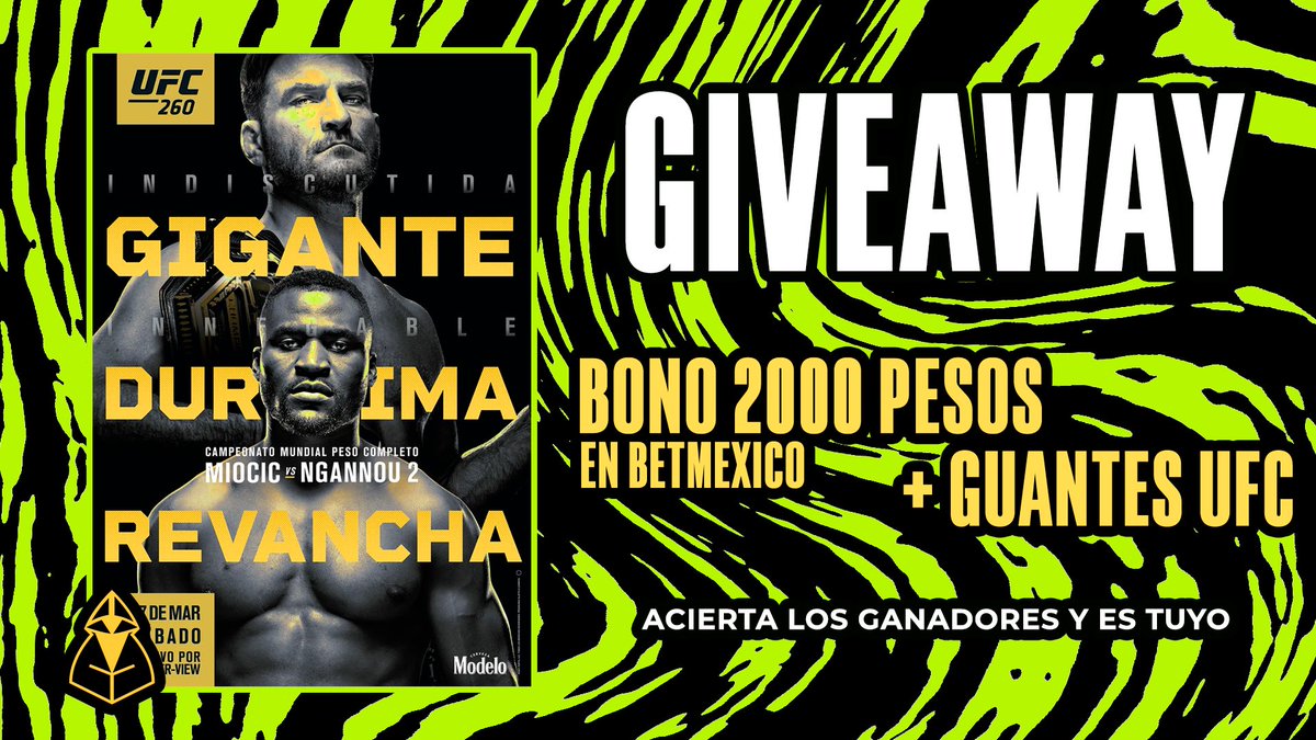 iluminatipick's tweet photo. Buenos días! 🧙🏼‍♂️

Mañana eventazo de UfC🔥❤️

Les tengo una dinámica por $2000 pesos en @betmexico_mx y unos guantes de UFC 🤘🏼

- Ganarán todos los que acierten todos los ganadores 🔥

- Si nadie acierta todos habrá 1 ganador (más aciertos) 💸

- ❤️, RT y seguirme indispensable https://t.co/2WY3A2Jrvp