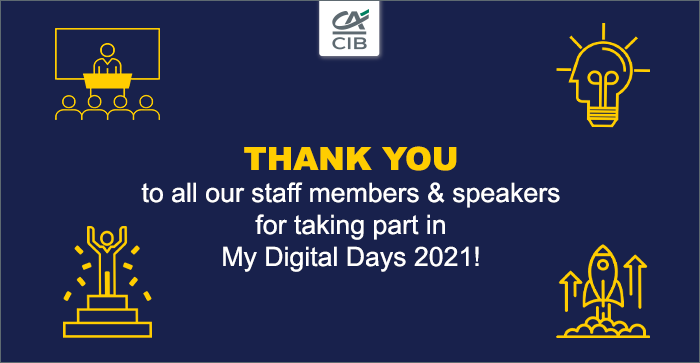 CA_CIB's tweet photo. #MyDigitalDays | It's a wrap! Our first ever 100% digital &amp; global #innovation &amp; #digitaltransformation week just ended! Thank you to everyone who participated in the 102 virtual events throughout the past 5 days! And a huge thank you to the over 150 speakers &amp; organisers! 🙏 https://t.co/pjnsikvQvS