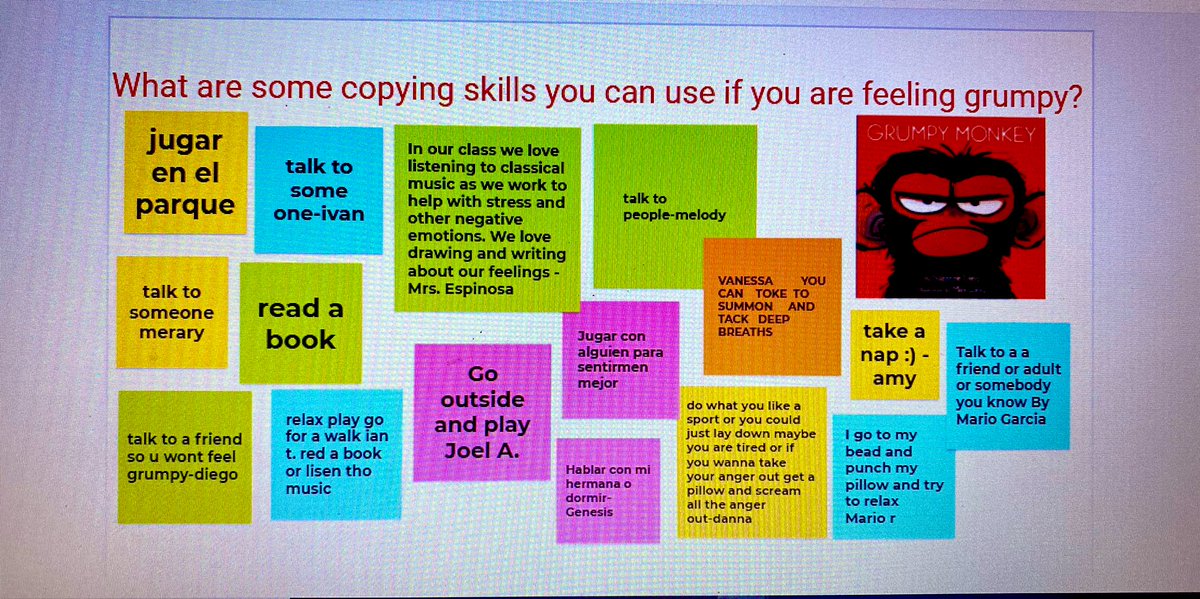 julespinosa26's tweet photo. As teachers we are encouraged to think about Erikson’s psychosocial development stages to better understad and care for our students. Today, our 5th graders learned about different strategies to deal with negative emotions and boost confidence ❤️ #SELatHanes #SELday #WTHanes https://t.co/QkBevZrLj2