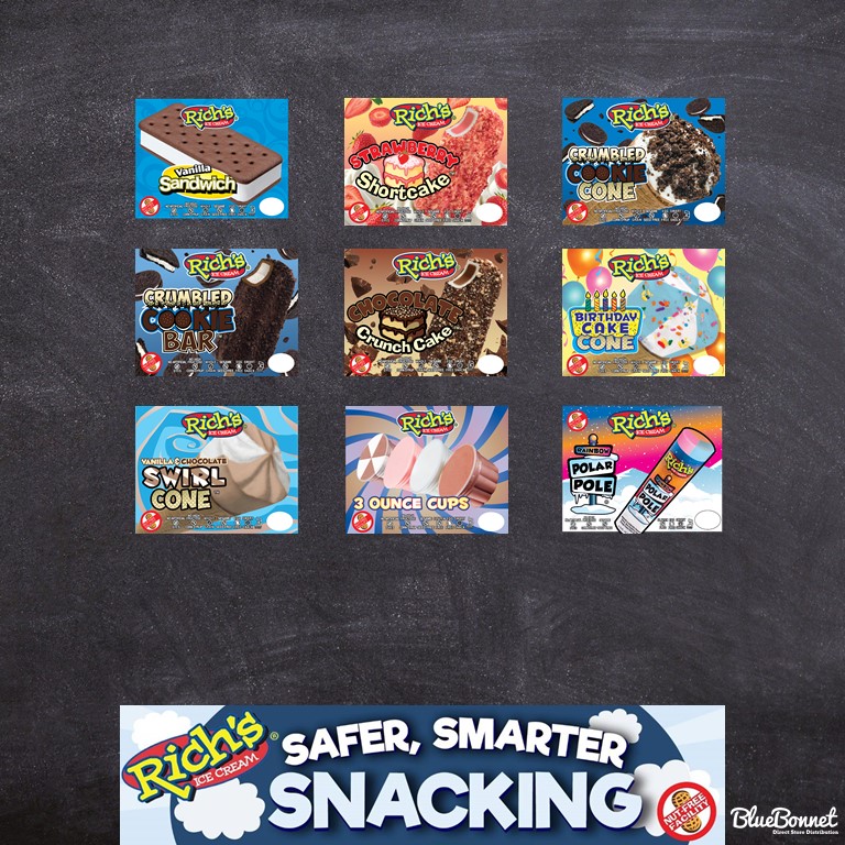 BlueBonnetDSD's tweet photo. SAFER, SMARTER SNACKING for schools!

- Rich's ALWAYS uses skim milk or apple juice as first ingredient!

- Rich's supports locally owned distributors in your community!

- Rich's #SmartSnacks Ice Creams are ALWAYS under 150 calories!

#bluebonnetdsd #richsicecream #icecream https://t.co/vLlsrDDv49
