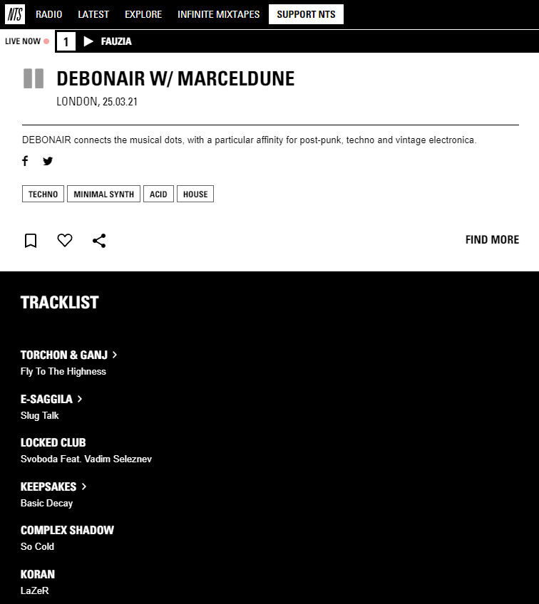 kjno_w's tweet photo. first time getting a tune ive made played on @NTSlive D: shoutout @MarcelDune check it out https://t.co/gPTyeE4hC6 https://t.co/XMkv4pIJqM