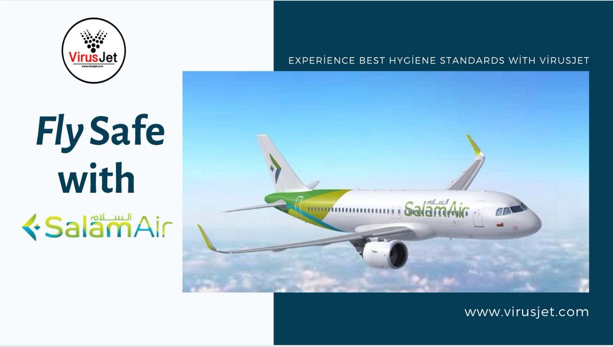 virusjetfogger's tweet photo. As #aviation is bound to bounce back SalamAir has been at the forefront of the industry by implementing #virusjet devices to disinfect aircraft cabins. Salamair recent awards are reflecting their commitment to their passengers. https://t.co/8Yd3C8YTCP
