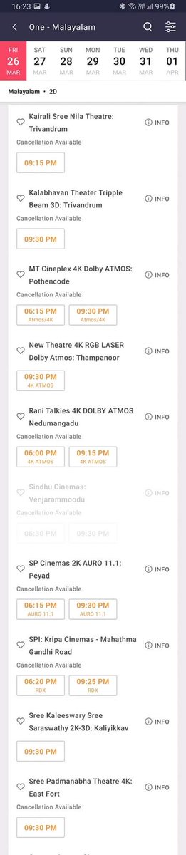 MegastarShine10's tweet photo. #OneMovie Trivandrum Bookings 🔥

#OneMovieReview

#Mammootty @mammukka
#MegastarMammootty https://t.co/YIeqXpSZME