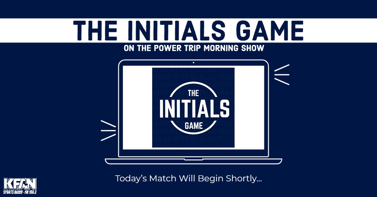PowerTripKFAN's tweet photo. It's time to get your votes in for today's Initials Game on The @PowerTripKFAN! 

Tell us who you think wins today's match and use the official hashtag #PowerTrip to get in on the action before we kickoff at 8:20am! https://t.co/KNKRfi1jnB