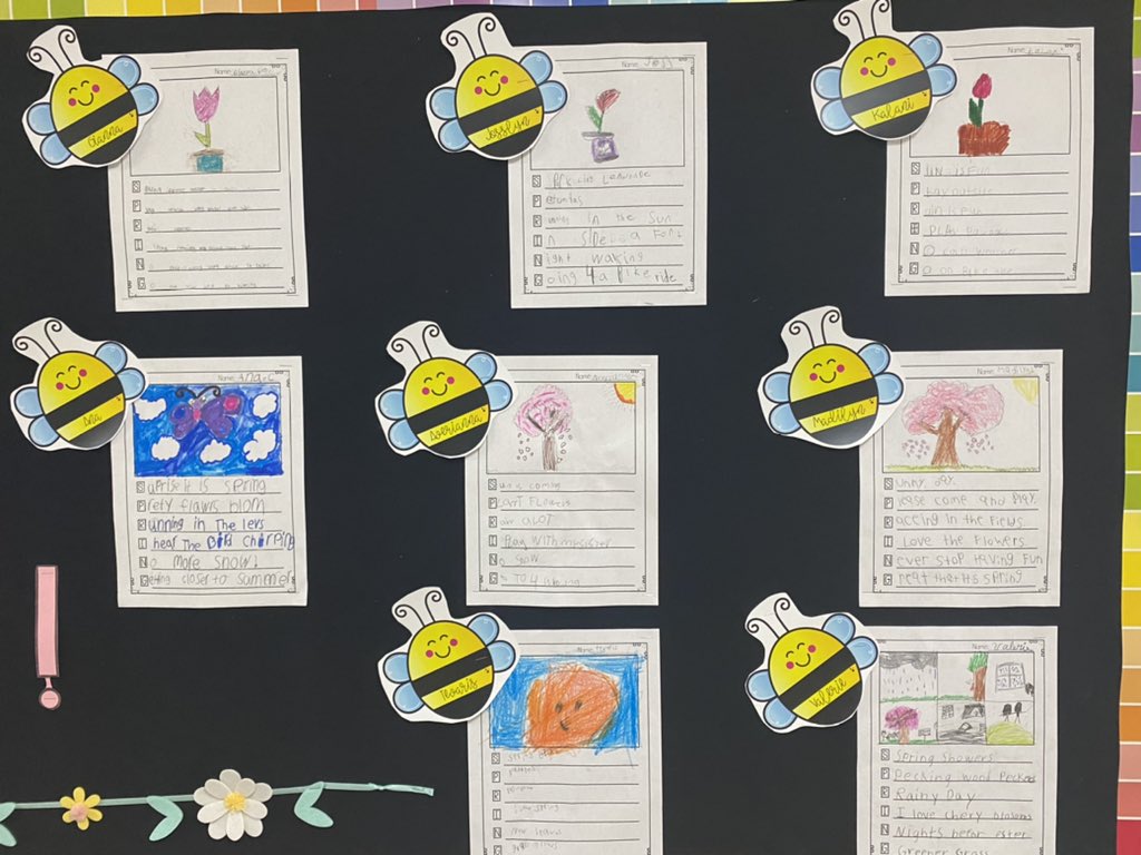 MissRose3rd's tweet photo. Ready for spring in room 35! 🌞🌸🐝 https://t.co/KxfDRUcNJ5