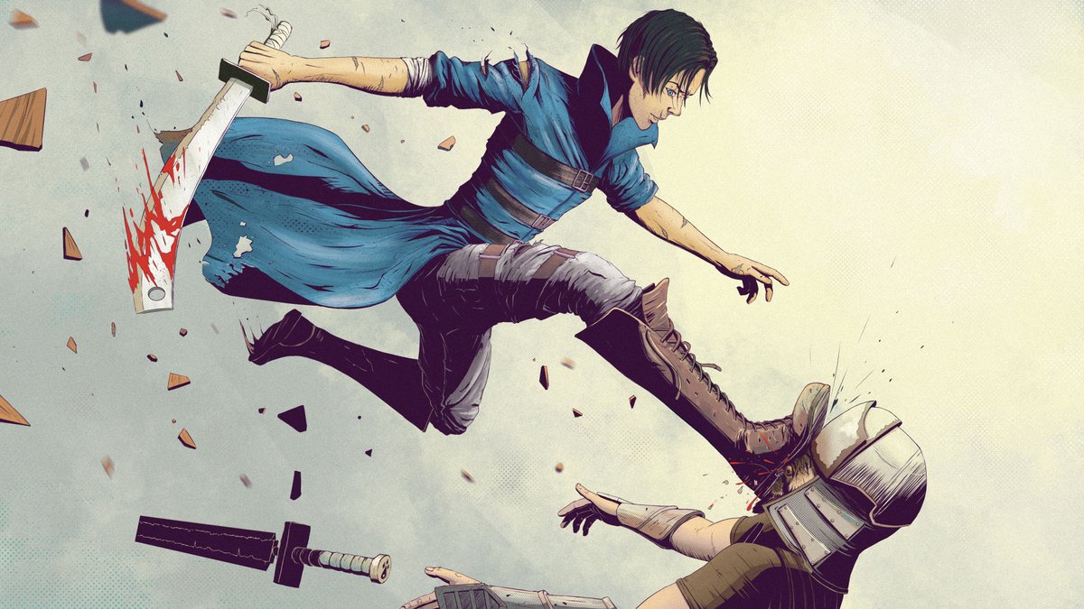 What a picture! Another gorgeous bit of fanart from Mr.IceCat. steamcommunity.com/sharedfiles/fi… #FanArtFriday #Kenshi