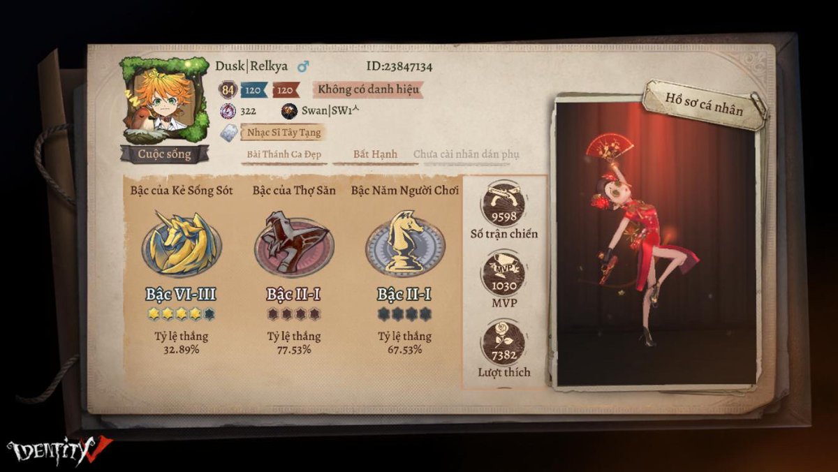 relkya's tweet photo. Tôi đang chơi Identity V. Bạn nghĩ đó là game ư? https://t.co/de175av0hG