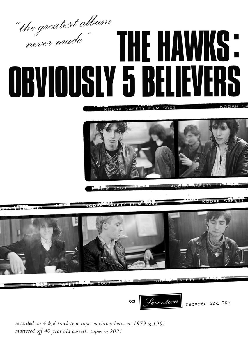 To celebrate what would’ve been the 61st birthday of Dave Kusworth, one of this country’s most under-appreciated &amp; under-rated songwriters, pleased to formally announce the summer 2021 release by <a href="/SeventeenRecs/">Seventeen Records</a> of “Obviously 5 Believers” by The Hawks. 
#TheGreatestAlbumNeverMade