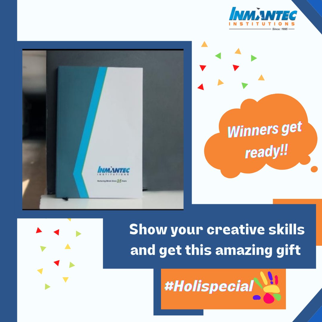 inmantec's tweet photo. On the occasion of Holi, INMANTEC is organising a Digital Poster Making Competition for their students.  The theme is Holi.  
Use your creative skills to spread happiness and win some exciting souvenirs to flaunt from your college.
Rules for participation:
#inmantecsafeholi https://t.co/dLPDG0bNxo