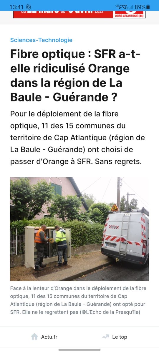 flaportemany's tweet photo. SFR tient ses promesses : la fibre partout et pour tous. Les résultats sont là ! https://t.co/g1dj2zo1og