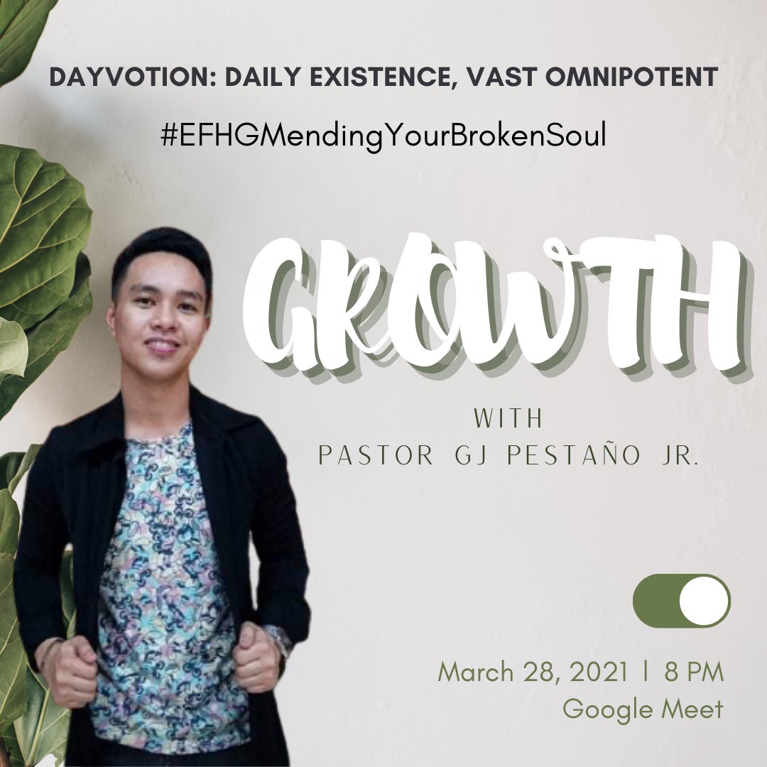 _dayvotion's tweet photo. A pleasant evening, ladies and gents! 

We are going to have the Youth Pastor of International Baptist Church, Pastor Gj Pestaño Jr. A sinner saved by Grace.

Are y'all excited to get to know him and of course, our Lord? So what are you waiting for? https://t.co/erhogW5zYW