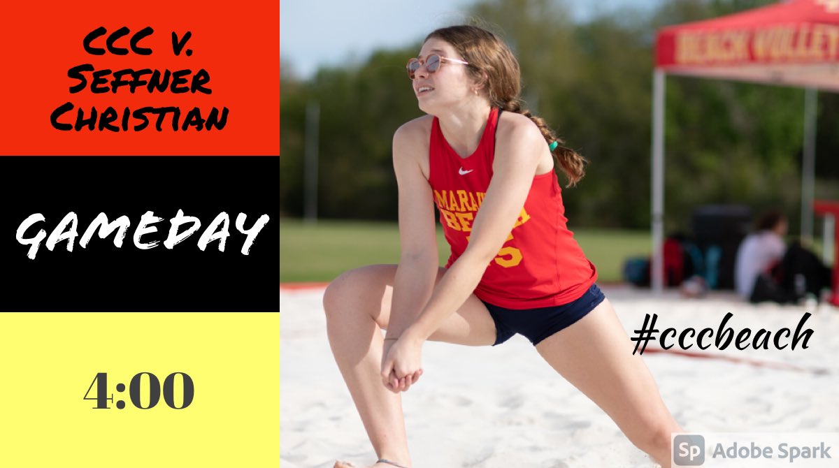 CccBeach's tweet photo. Today is GAMEDAY!! @CCCMarauders @SCACrusaders #cccbeach @kaylascully4 @mrkamraman https://t.co/r4SkRhDwHR