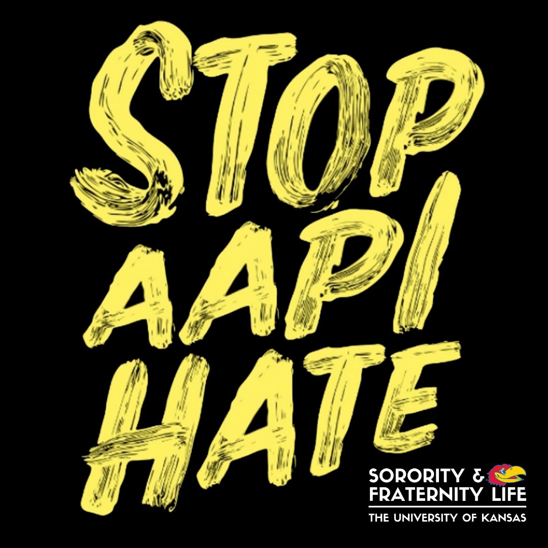 “To our Asian brothers, sisters, and siblings: we value you as members of the fraternity &amp; sorority experience and we stand in solidarity with you to stop the hate toward the Asian, Pacific Islander, and Desi American (APIDA) communities.”