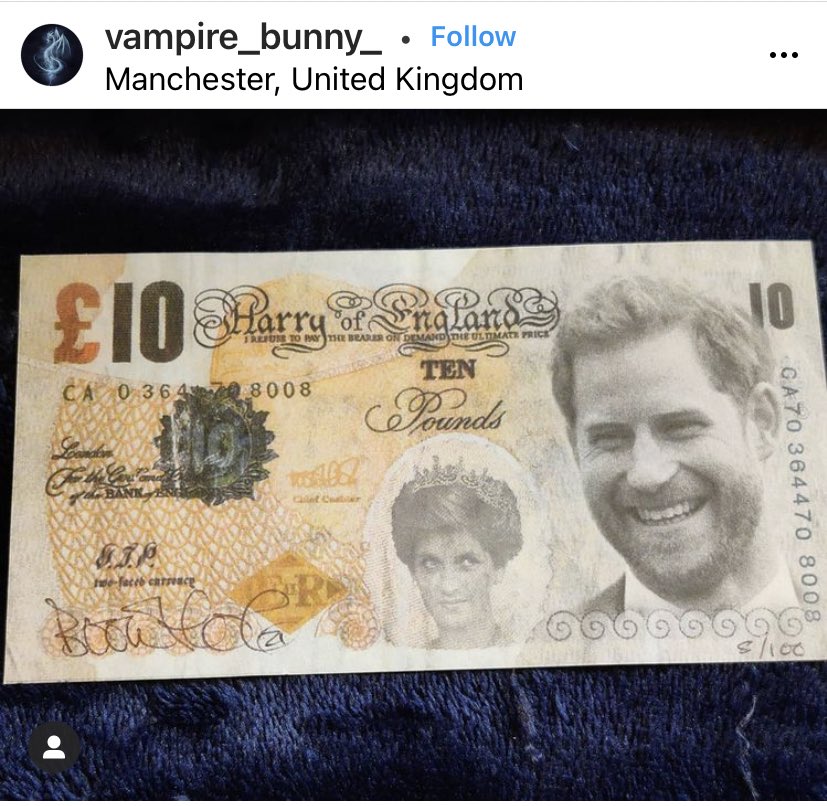 jozzzaphen's tweet image. Hmmmmm #HarryandMeghan #PrincessDiana #TenPoundNote #Currency 🙄🤔👸🏻🤴💶💷