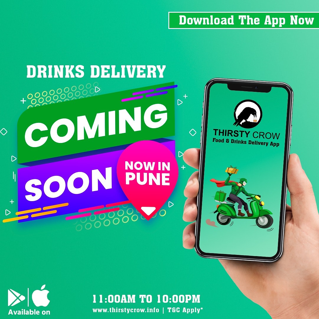 thirstycrowapp's tweet photo. Get Ready Pune! It's time to experience Super-Fast Delivery like Never Before!
Download the THIRSTY CROW APP NOW and Order Your Favourite Drinks!
#foodie #enjoyresponsibly #instafood #stayhome #homedelivery #staysafe #drinks #tcrocks #tclive #Pune #Punecity #Thirstycrow https://t.co/ZYKgDotlxO