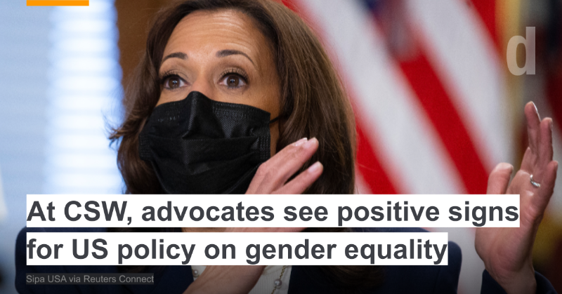 devex's tweet photo. Amid the 65th session of the Commission on the Status of Women, advocates are speculating how the U.S. administration’s early show of support for equality will translate to policy and funding action. 

@kellierin reports. ⬇️ #CWS65