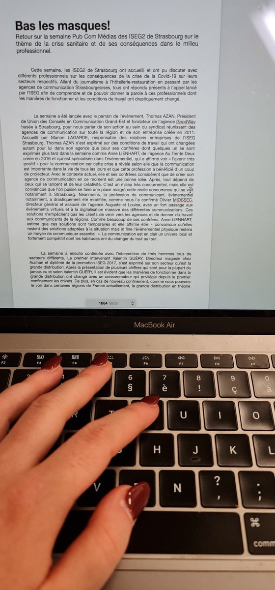 CWesquy's tweet photo. #ISEGPUBCOMMEDIAS
🔎 Dernier jour pour les #ISEG2 avec la rédaction du rendu à rendre ce soir. 💻
@isegmcsst #iseg #strasbourg https://t.co/LHkTGMZdm0