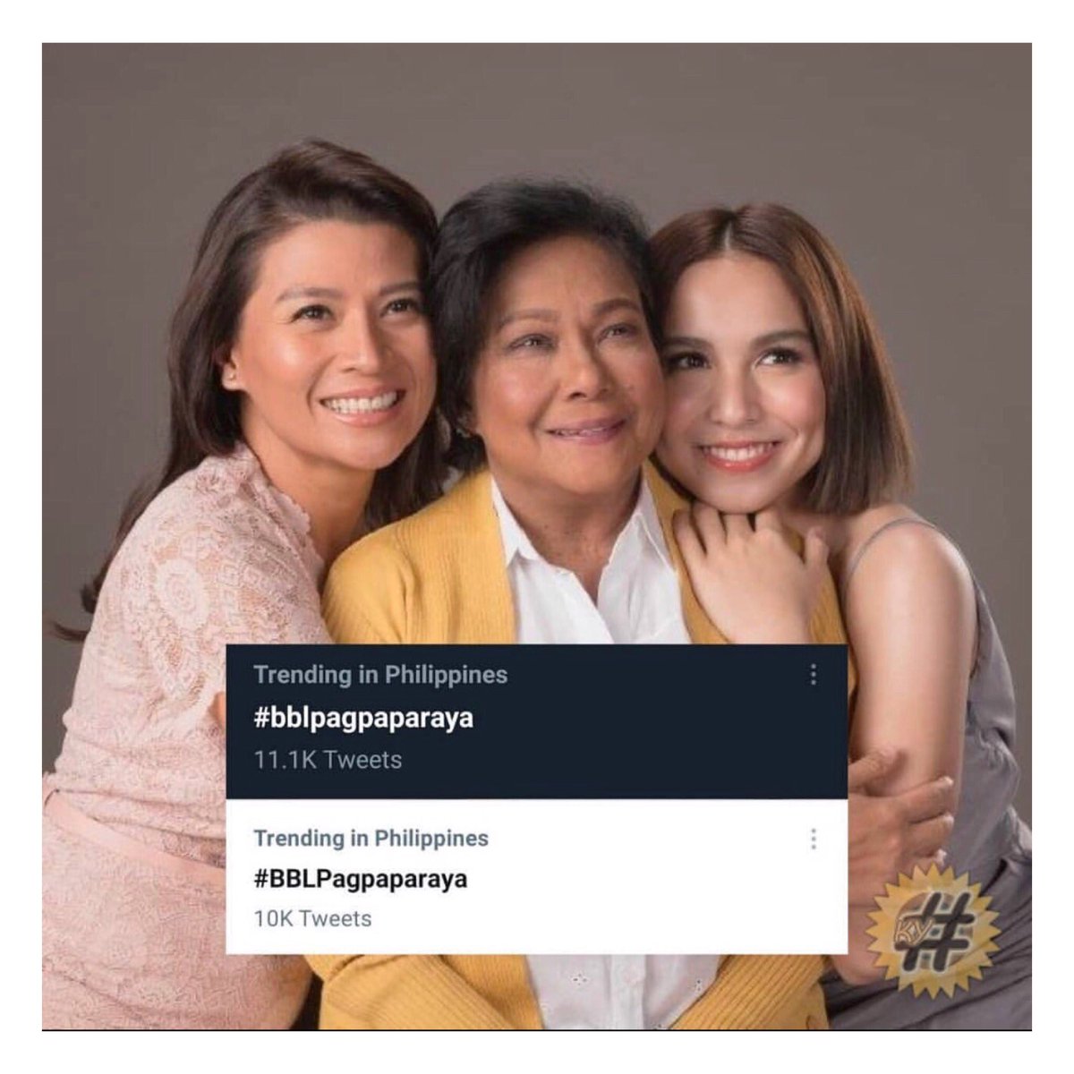 Sparkle_GMA's tweet photo. Today’s finale episode of #BilanginAngBituinSaLangit, #BBLPagpaparaya, and MAGGIE SigningOff were a part of Twitter’s Trending Topics in the Philippines earlier today ✨ Thank you for tuning in until the end, mga Kapuso ❤️ | 📸: @kytrendsetter https://t.co/7dGeyeVZ6d