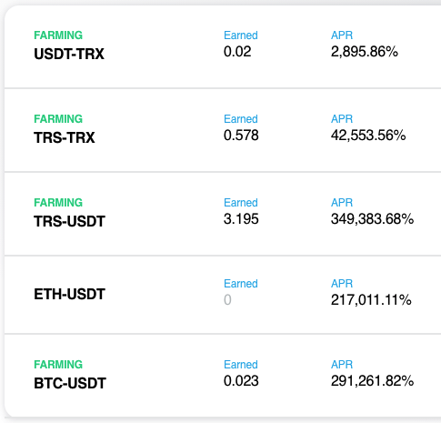 TrueSwapFinance's tweet photo. First day of @TrueSwapFinance Liquidity Mining &amp; Staking Program.

Insane APR on 5 Farms and 1 Pool.

Let's make AMM greater on Tron Network.

#TrueSwap #Tron #TRX #TRS

@justinsuntron @Tronfoundation https://t.co/FhPP7xQDz0