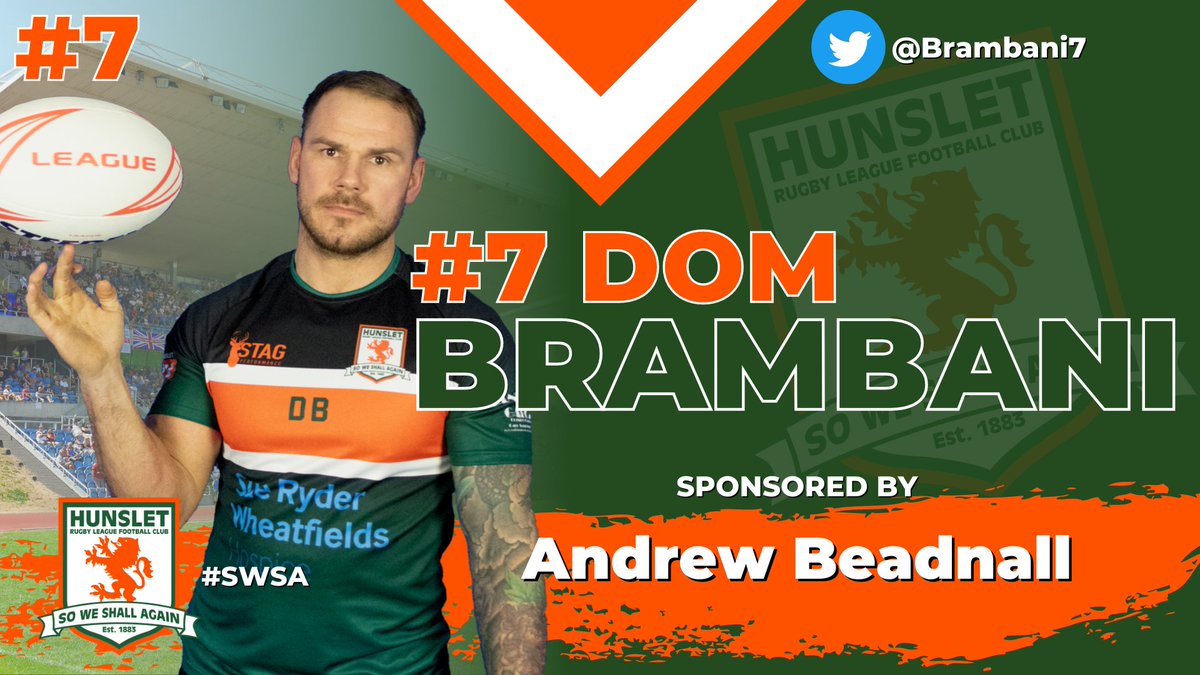 7⃣ Star playmaker Dom Brambani will once again wear the number seven shirt. Dom is proudly sponsored by Andrew Beadnall 🤝 

#SWSA 🟢🟠⚪️
